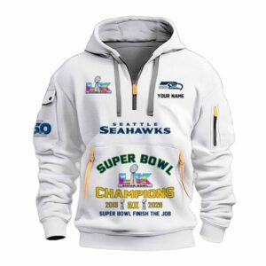 2026 Seahawks Bowl LX Finish The Job Quarter Zip Hoodie 2 2026 Seahawks Bowl LX Finish The Job Quarter Zip Hoodie
