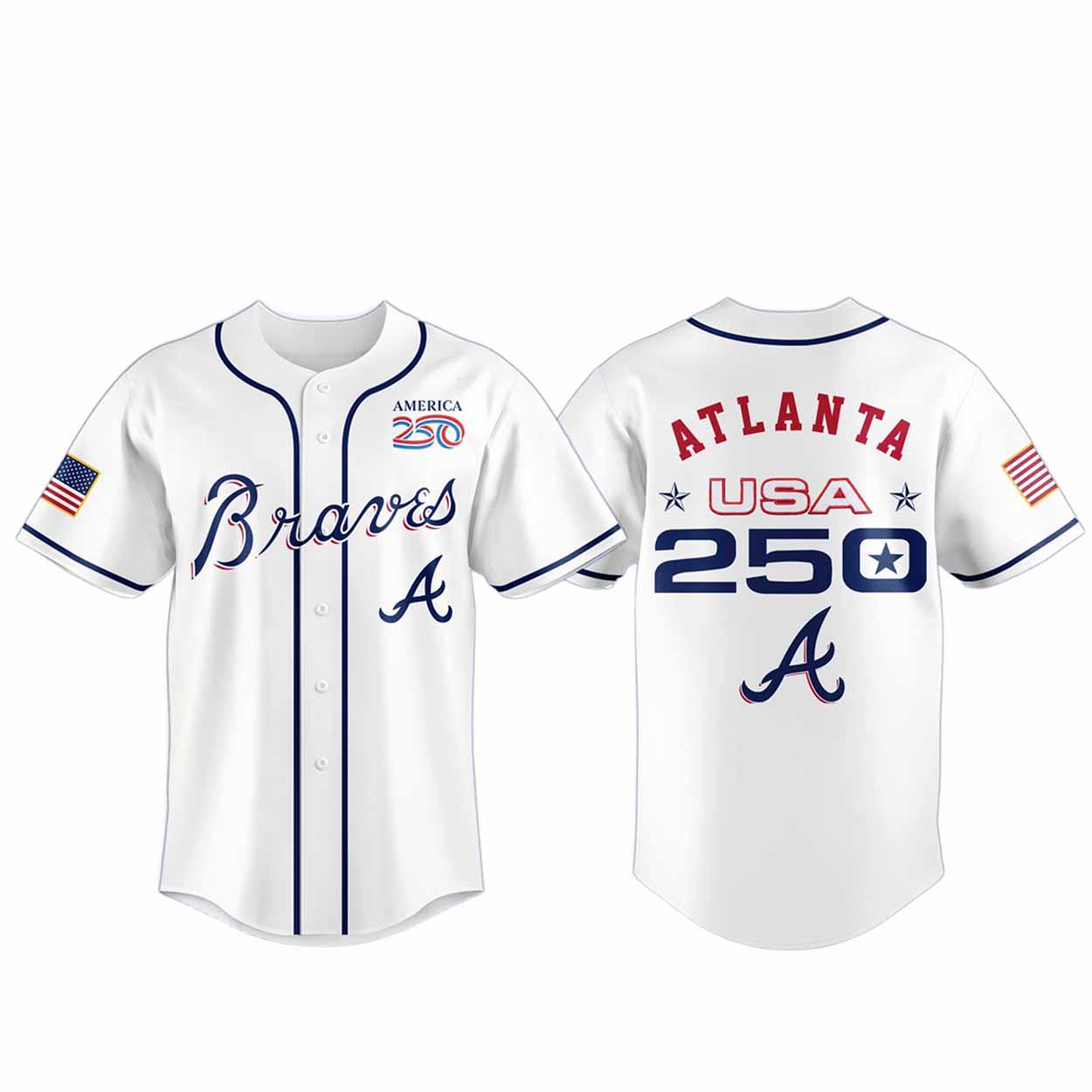 Braves USA 250th Baseball Jersey 2026 Braves USA 250th Baseball Jersey 2026