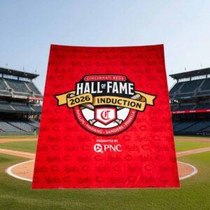 Cincinnati Reds Hall of Fame Induction Fleece Blanket 2026 Giveaway Cincinnati Reds Hall of Fame Induction Fleece Blanket 2026 Giveaway