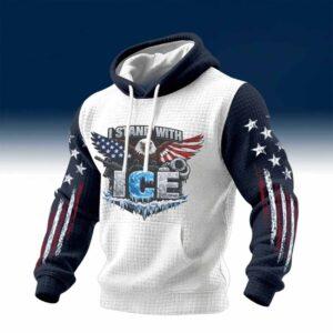 I Stand With ICE Waffle Hoodie