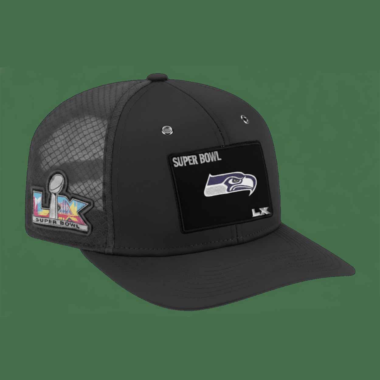 Seahawks Aj Barner Signed Bowl LX Giveaway Hat Seahawks Aj Barner Signed Bowl LX Giveaway Hat