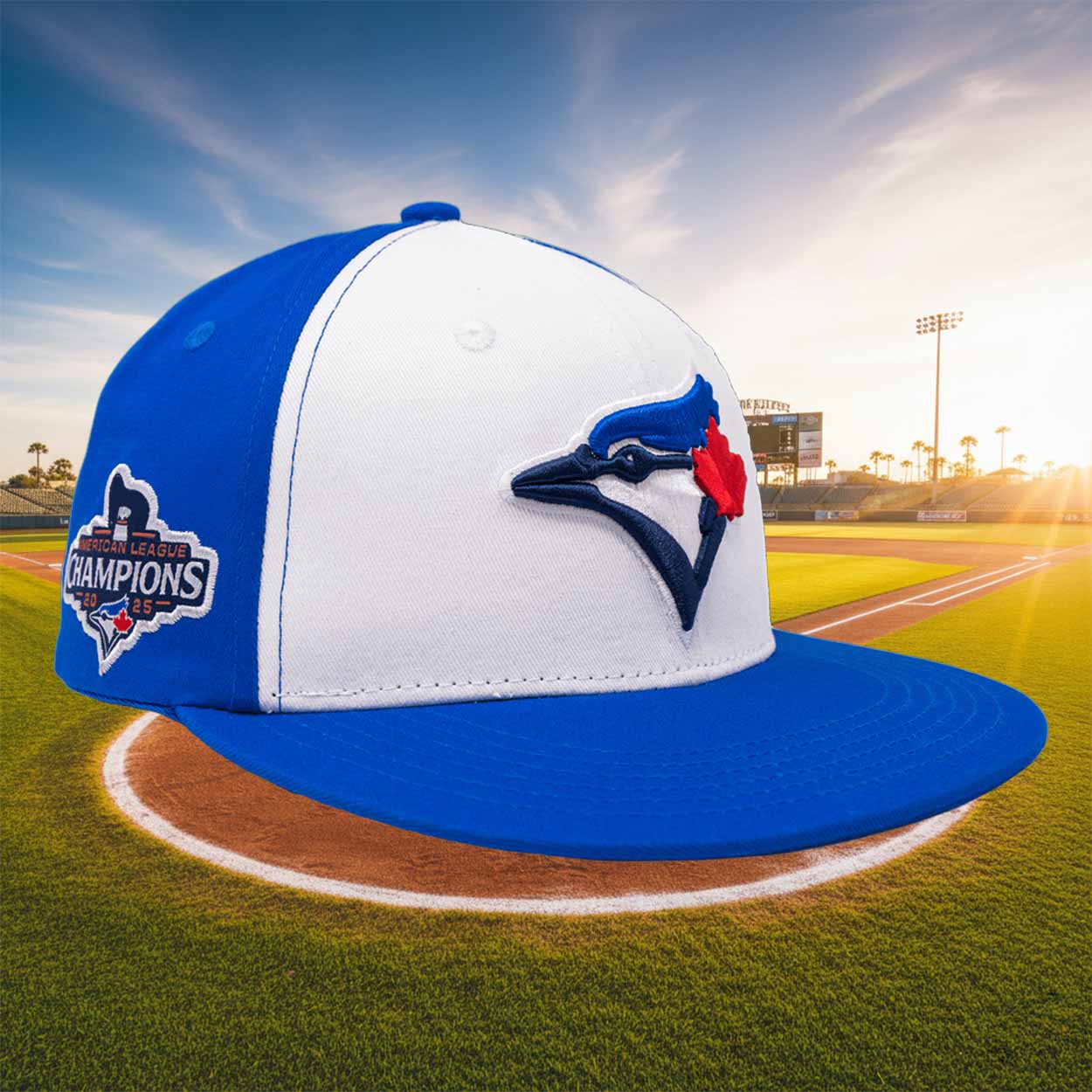 Blue Jays AL Champions White Panel Hat 2026 Giveaway Blue Jays AL Champions White Panel Hat 2026 Giveaway
