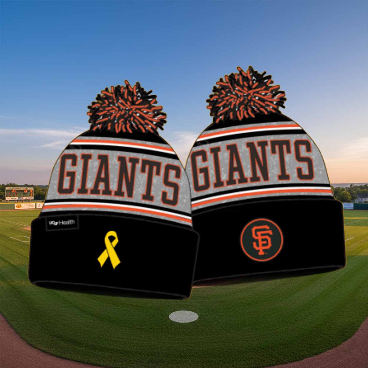 Giants Pediatric Cancer Awareness 2026 Knit Hat Giants Pediatric Cancer Awareness 2026 Knit Hat