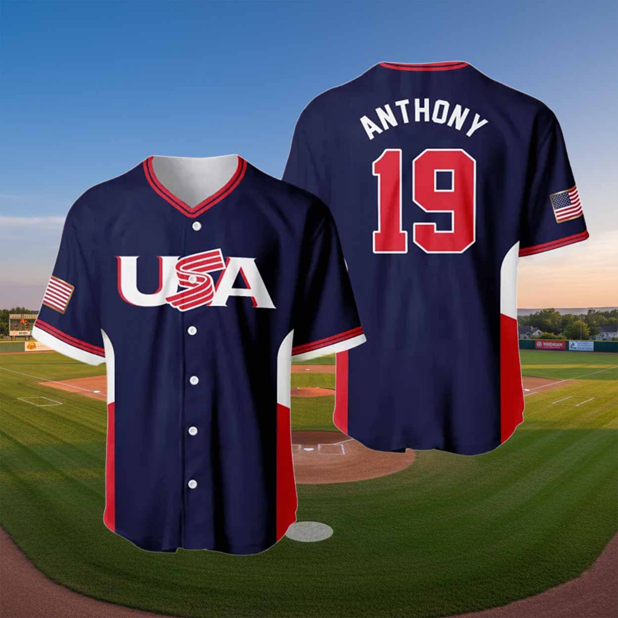 Roman Anthony USA 2026 Baseball Jersey Roman Anthony USA 2026 Baseball Jersey