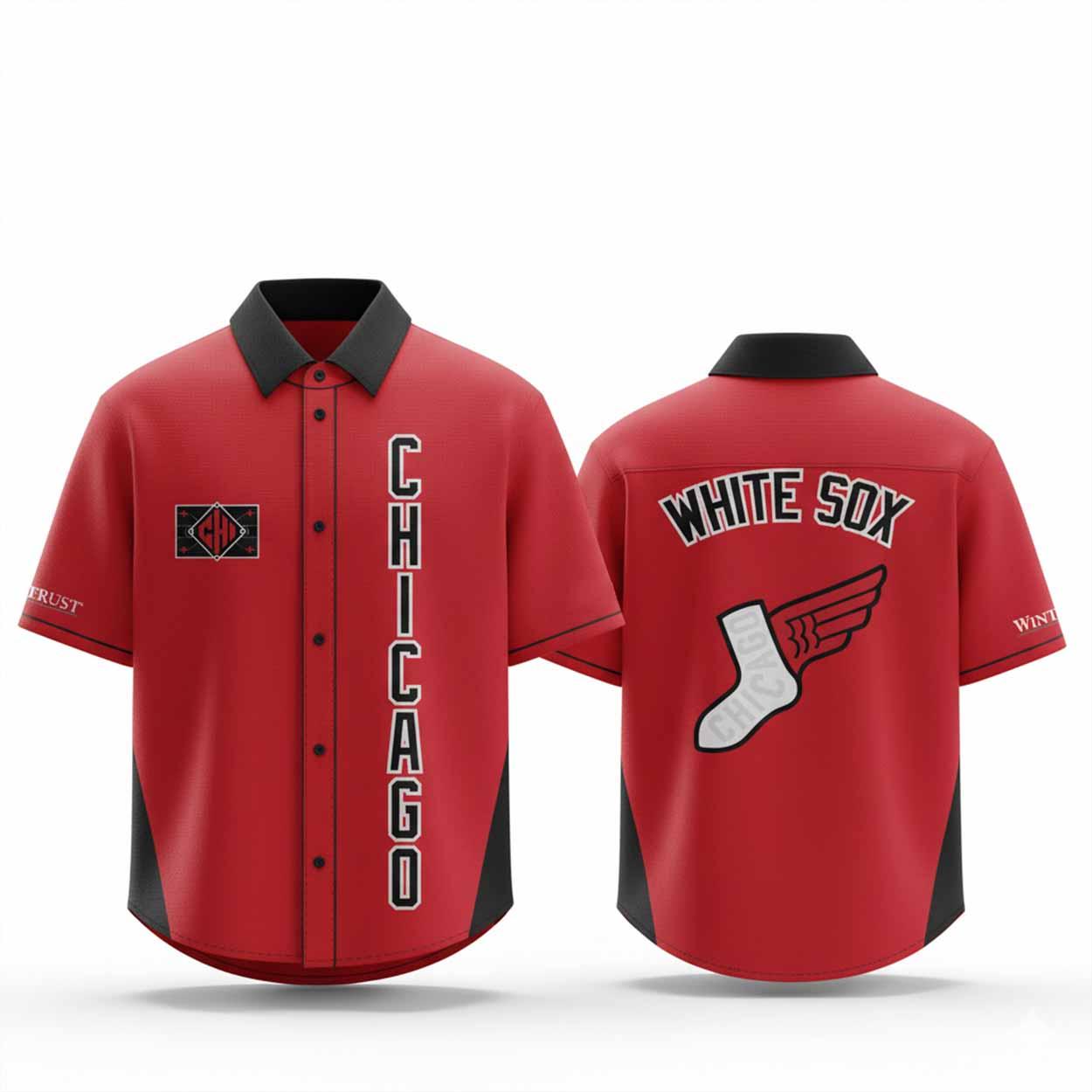 White Sox City Connect Warmup Button Shirt White Sox City Connect Warmup Button Shirt