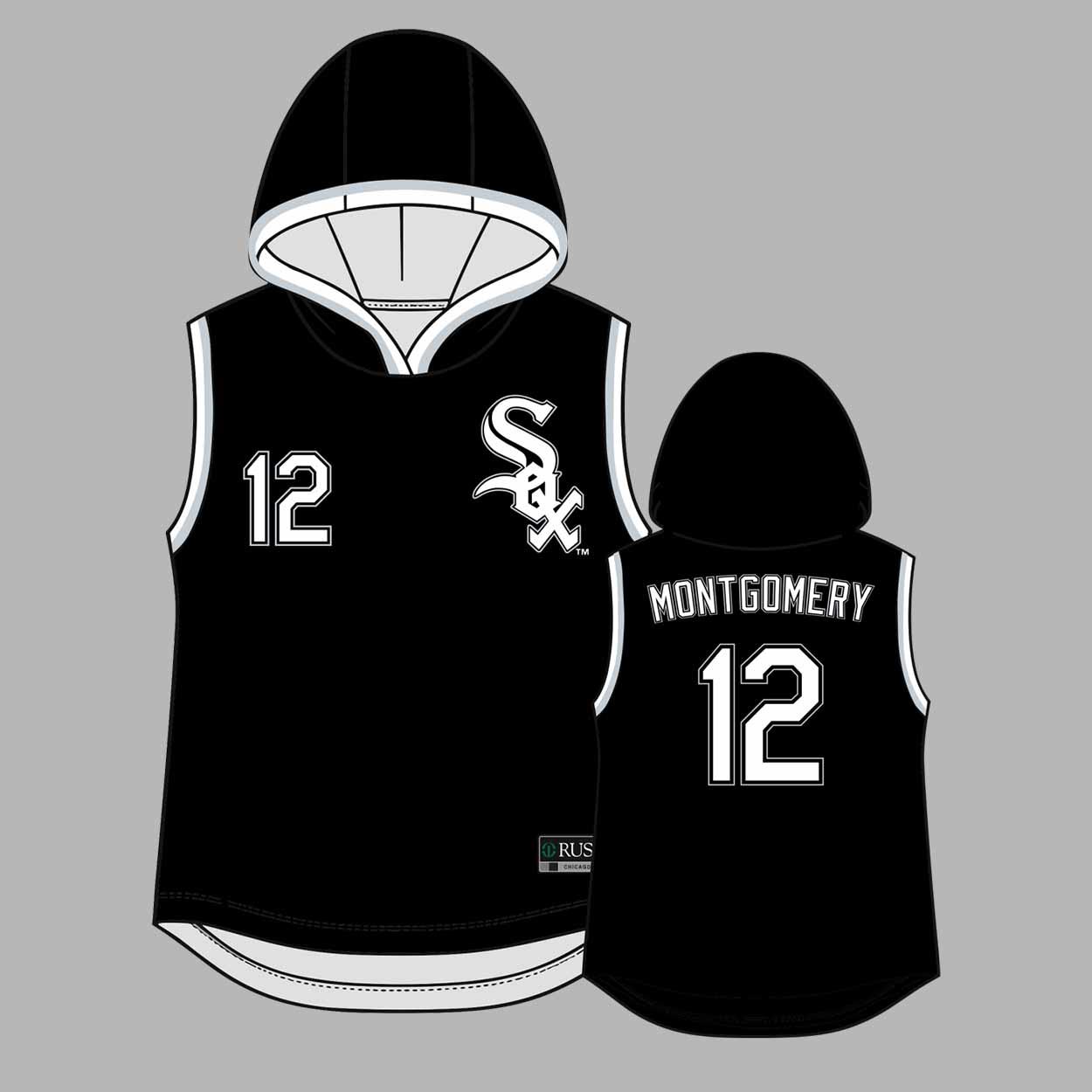 White Sox Colson Montgomery Hooded Jersey Tank White Sox Colson Montgomery Hooded Jersey Tank
