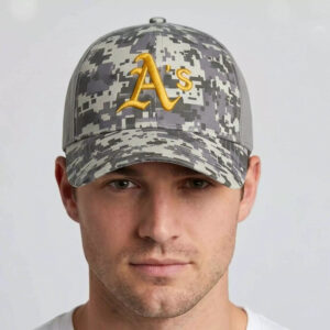 2026 Athletics Memorial Day Military Giveaway Camo Hat