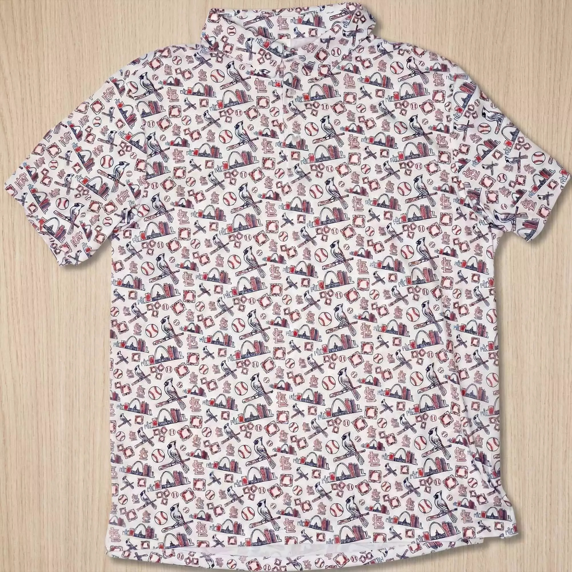 2026 Cardinals All-Over-Print Polo 2026 Cardinals All-Over-Print Polo