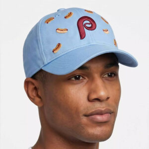 2026 Phillies Hatfield Frank Hot Dog Powder Blue Hat