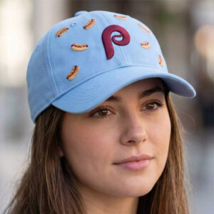 2026 Phillies Hatfield Frank Hot Dog Powder Blue Hat