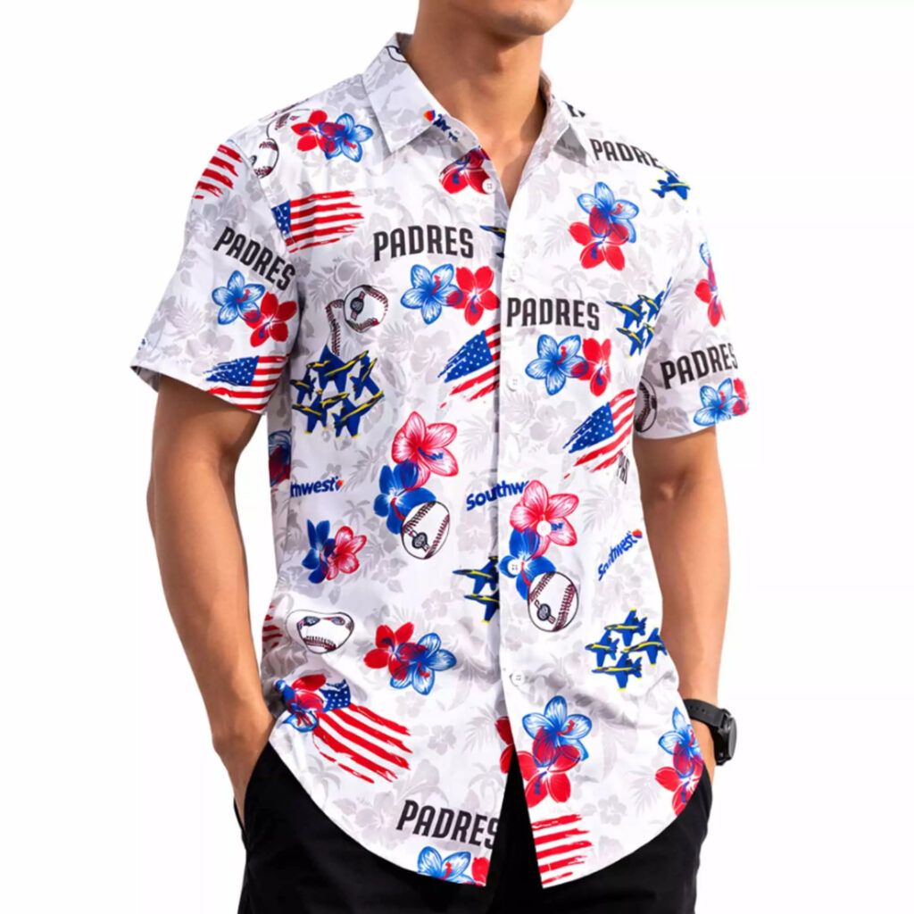 2026 San Diego Padres Patriotic Aloha Shirt Giveaway 1 2026 San Diego Padres Patriotic Aloha Shirt Giveaway