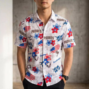 2026 San Diego Padres Patriotic Aloha Shirt Giveaway 2 2026 San Diego Padres Patriotic Aloha Shirt Giveaway