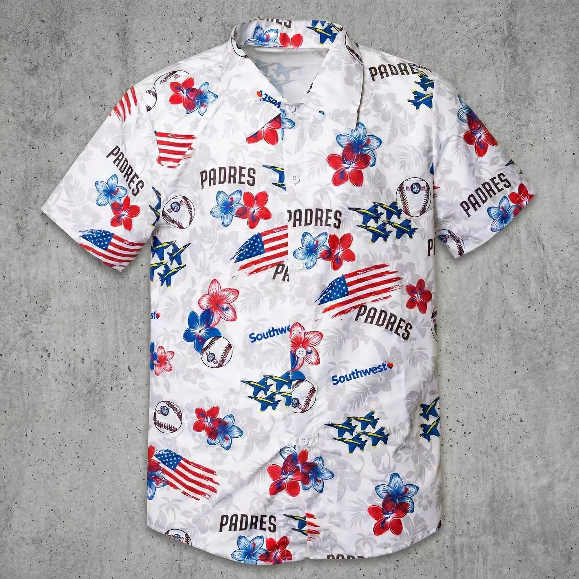 2026 San Diego Padres Patriotic Aloha Shirt Giveaway 2026 San Diego Padres Patriotic Aloha Shirt Giveaway