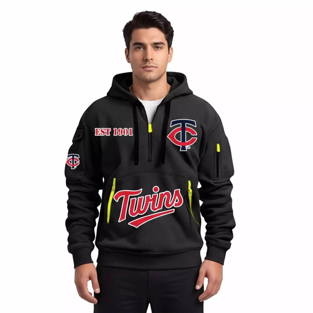2026 Twins Est 1901 Quarter Zip Hoodie 2026 Twins Est 1901 Quarter Zip Hoodie
