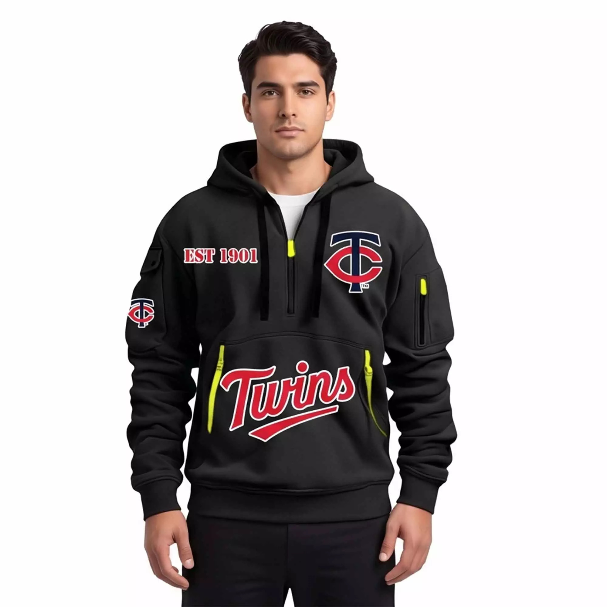 2026 Twins Est 1901 Quarter Zip Hoodie 2026 Twins Est 1901 Quarter Zip Hoodie