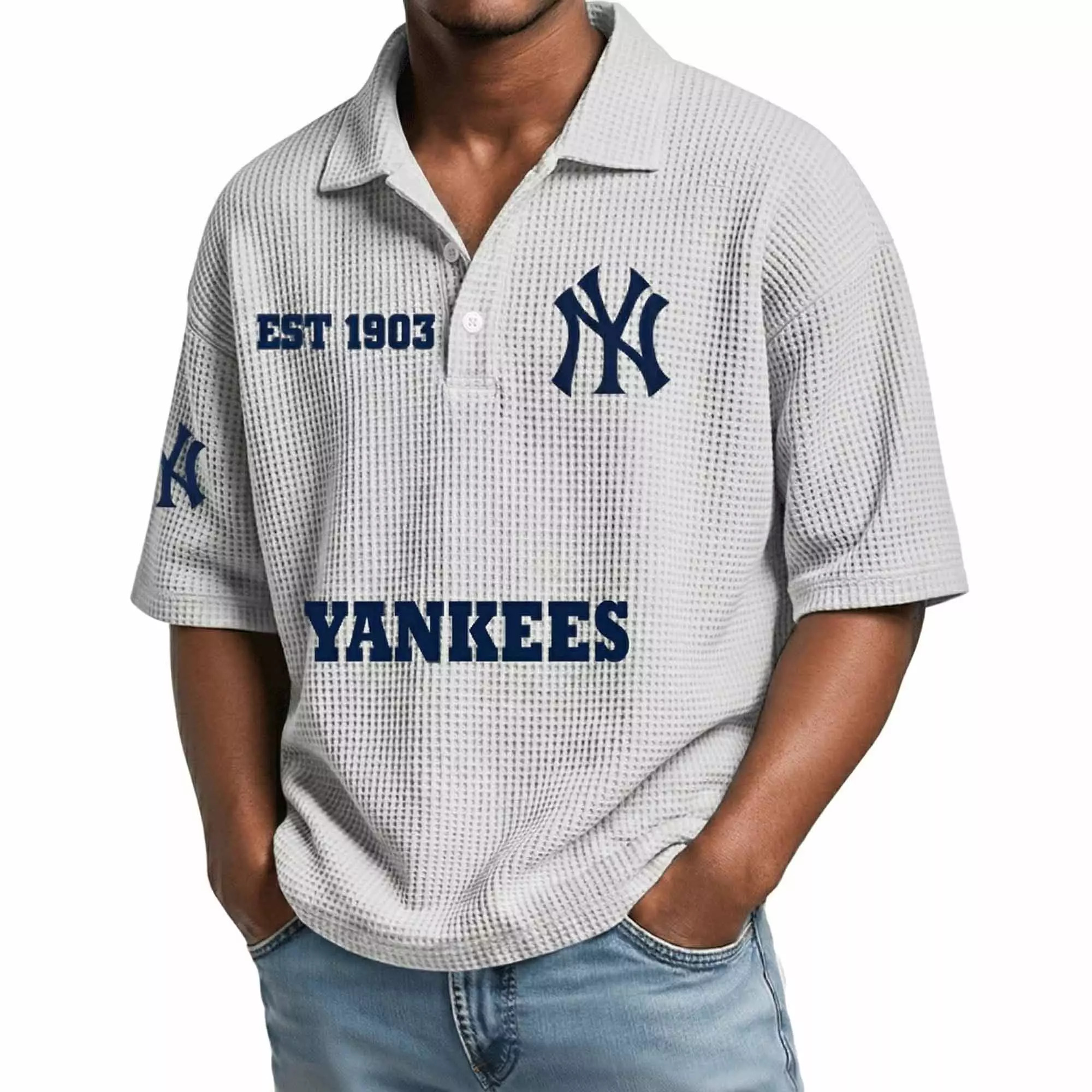 2026 Yankees EST 1903 Waffle T-Shirt 2026 Yankees EST 1903 Waffle T-Shirt