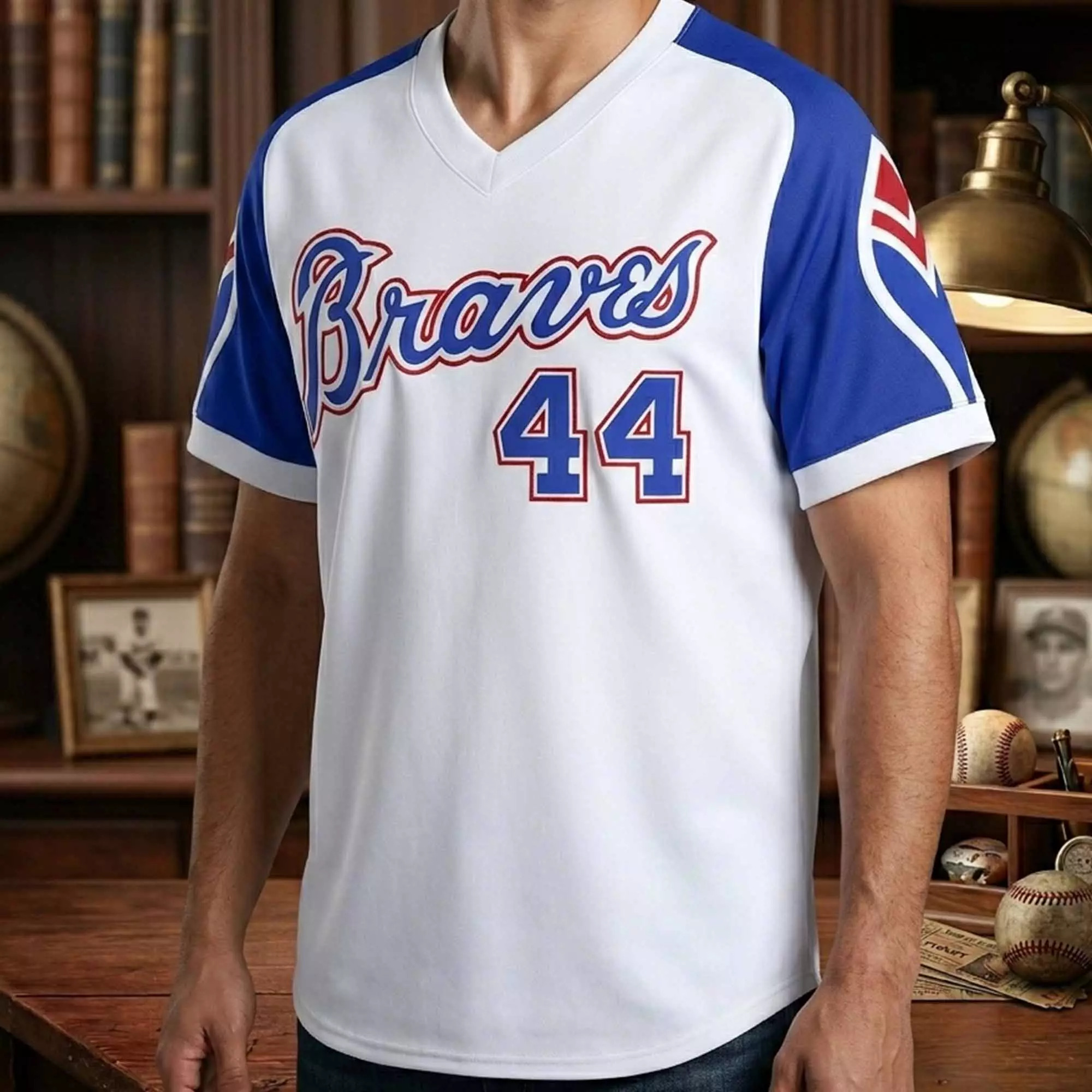Atlanta Braves Hank Aaron White Throwback Cooperstown Jersey 2026 Atlanta Braves Hank Aaron White Throwback Cooperstown Jersey 2026