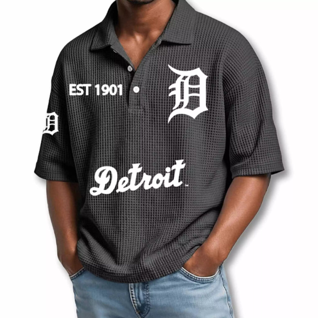 Detroit Tigers EST 1901 Waffle T Shirt 2026 (2) Detroit Tigers EST 1901 Waffle T Shirt 2026