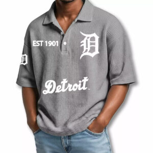 Detroit Tigers EST 1901 Waffle T-Shirt 2026 3 Detroit Tigers EST 1901 Waffle T-Shirt 2026