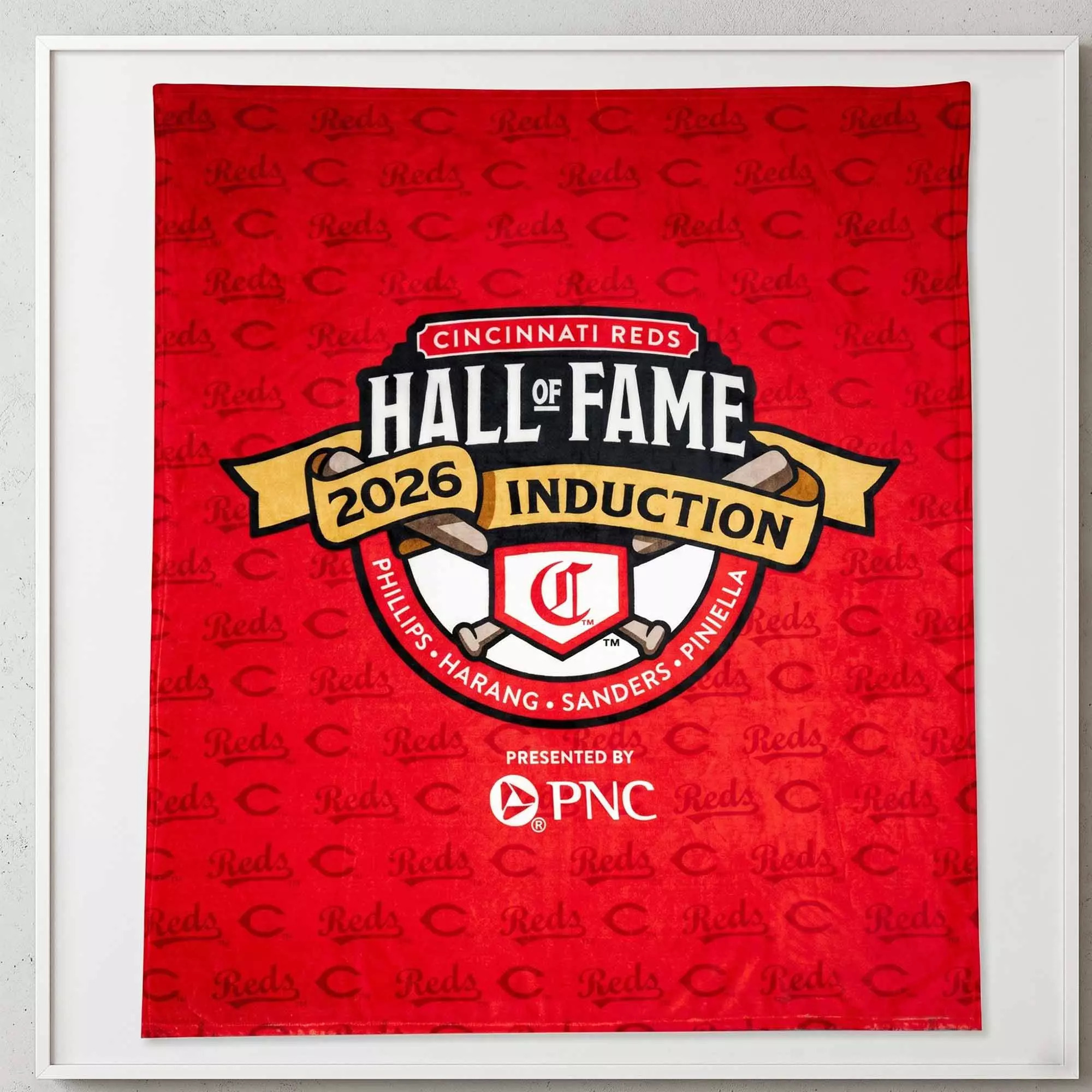 Reds Hall of Fame Induction Fleece Blanket Reds Hall of Fame Induction Fleece Blanket