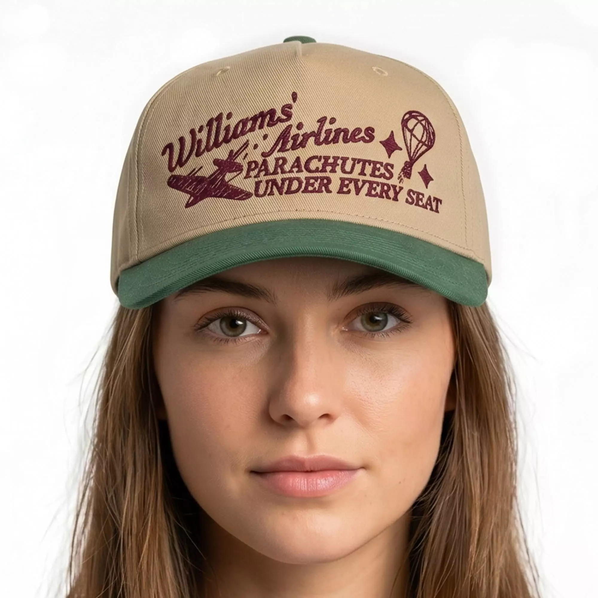 William’s Airlines Parachutes Under Every Seat Hat William’s Airlines Parachutes Under Every Seat Hat