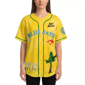 2026 Blue Jays Bad Bunny DeBí Tirar Más Fotos World Tour Jersey - Vibrant Top 3 2026 Blue Jays Bad Bunny DeBí Tirar Más Fotos World Tour Jersey - Vibrant Top