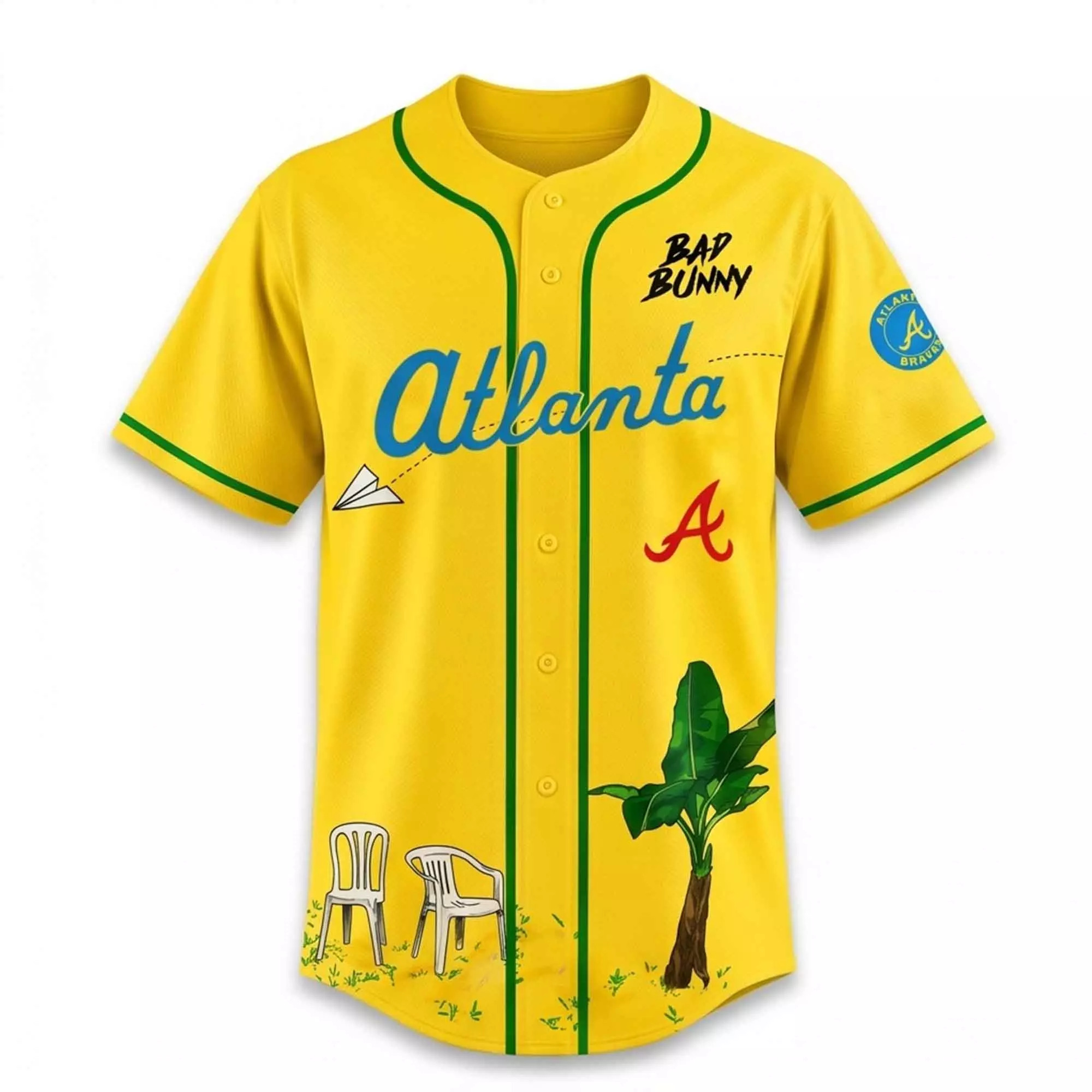 2026 Braves Bad Bunny DeBí Tirar Más Fotos World Tour Jersey – Vibrant Top 2026 Braves Bad Bunny DeBí Tirar Más Fotos World Tour Jersey – Vibrant Top