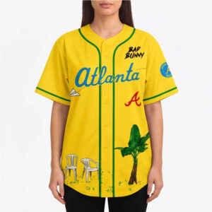 2026 Braves Bad Bunny DeBí Tirar Más Fotos World Tour Jersey - Vibrant Top 3 2026 Braves Bad Bunny DeBí Tirar Más Fotos World Tour Jersey - Vibrant Top