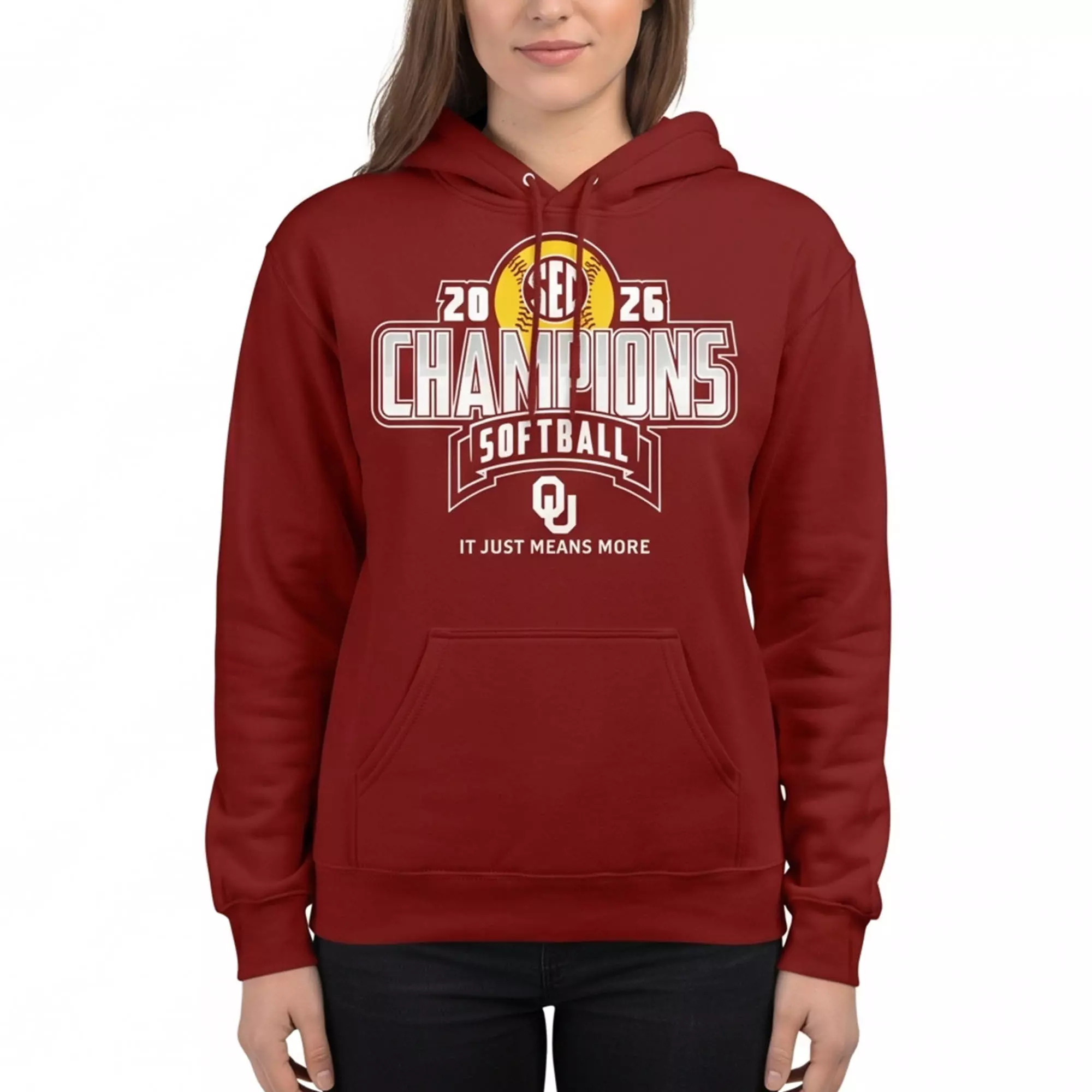 2026 Oklahoma Softball Back-to-Back SEC Regular Season Champs Hoodie 2026 Oklahoma Softball Back-to-Back SEC Regular Season Champs Hoodie