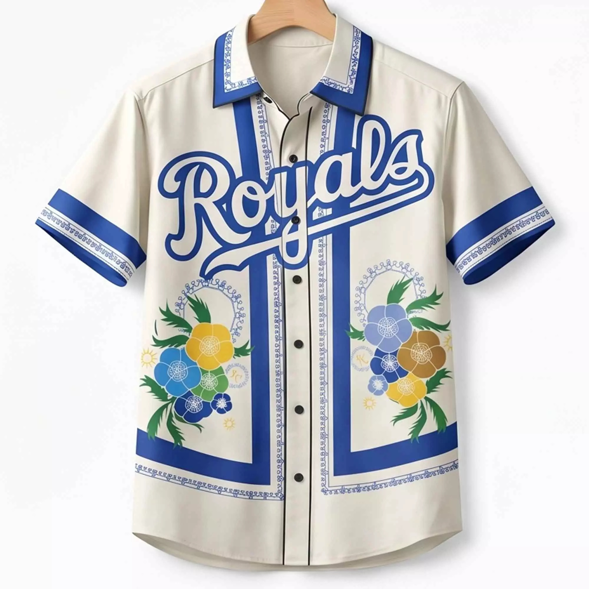2026 Royals Here Comes the Bloom Giveaway Hawaiian Shirt – Vibrant Top 2026 Royals Here Comes the Bloom Giveaway Hawaiian Shirt – Vibrant Top