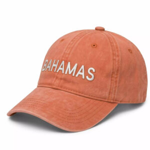 Bahamas Orange Washed Hat 1 Bahamas Orange Washed Hat