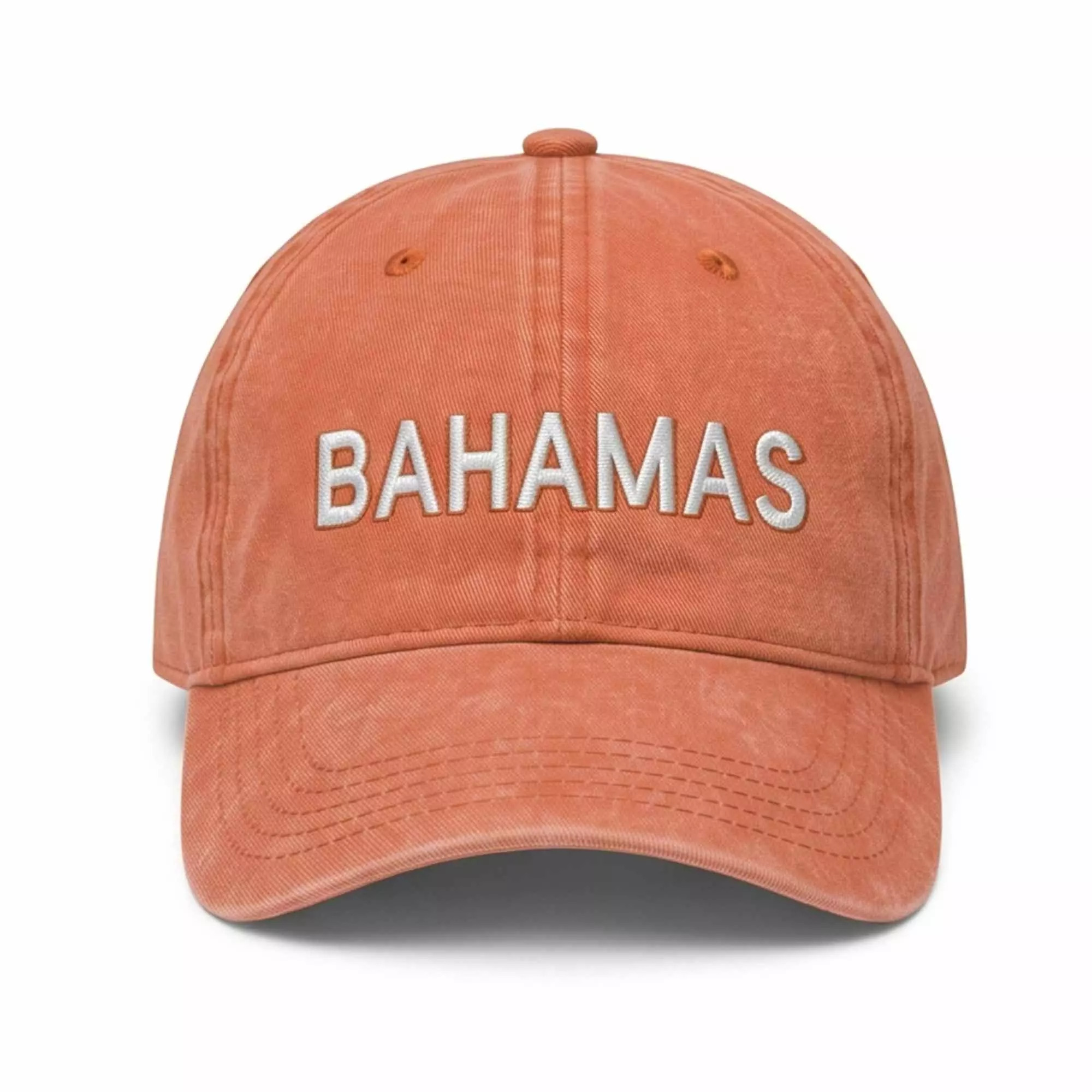 Bahamas Orange Washed Hat Bahamas Orange Washed Hat