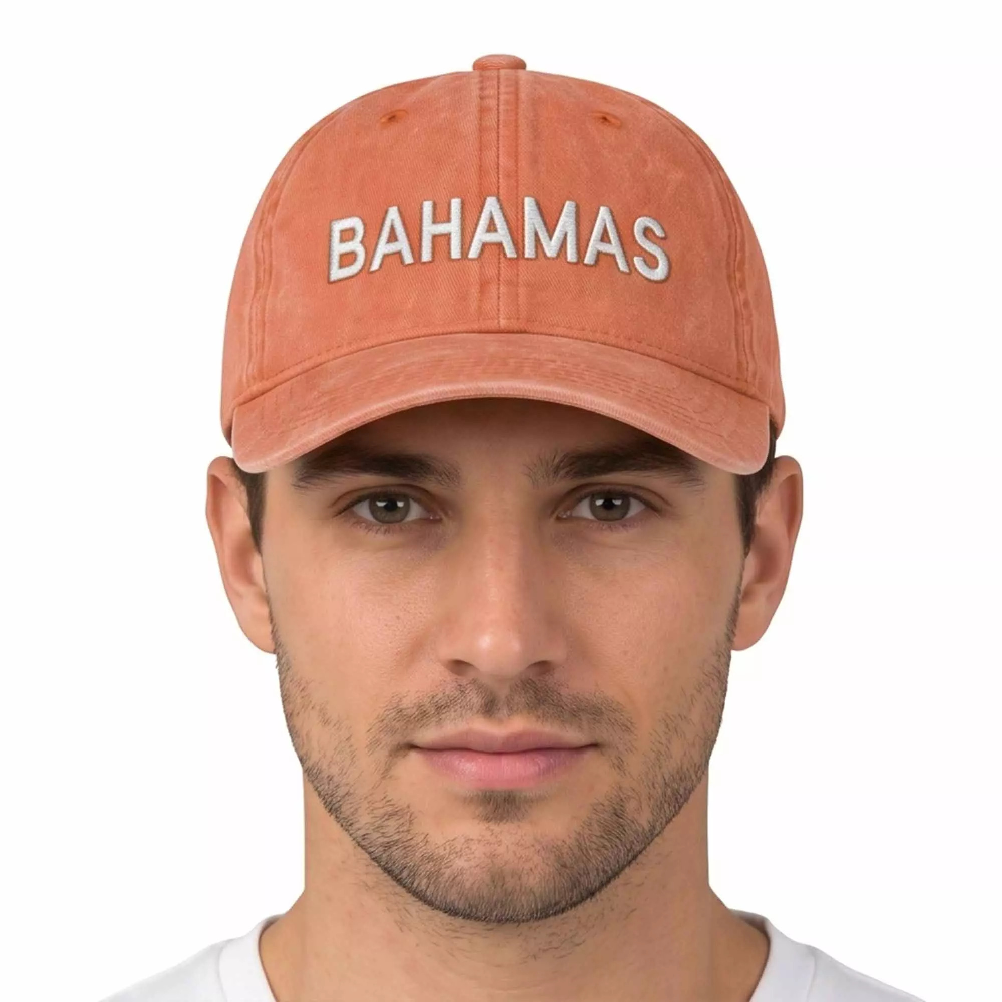 Bahamas Orange Washed Hat Bahamas Orange Washed Hat