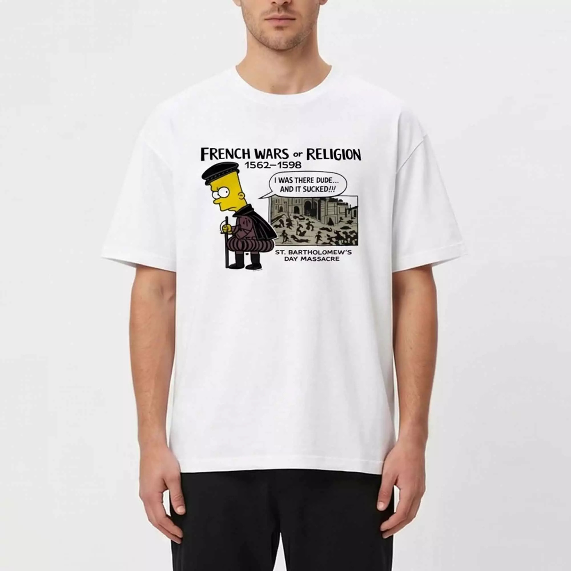 Bart Simpson French Wars of Religion 1562-1598 Shirt – Stunning Dark Tee Bart Simpson French Wars of Religion 1562-1598 Shirt – Stunning Dark Tee