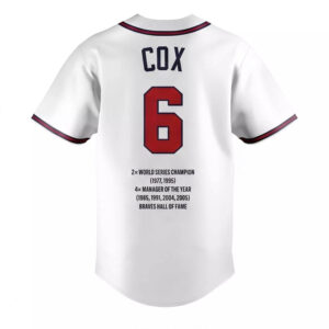Braves In Memory Bobby Cox 1941-2026 Jersey - Stunning Fan Top