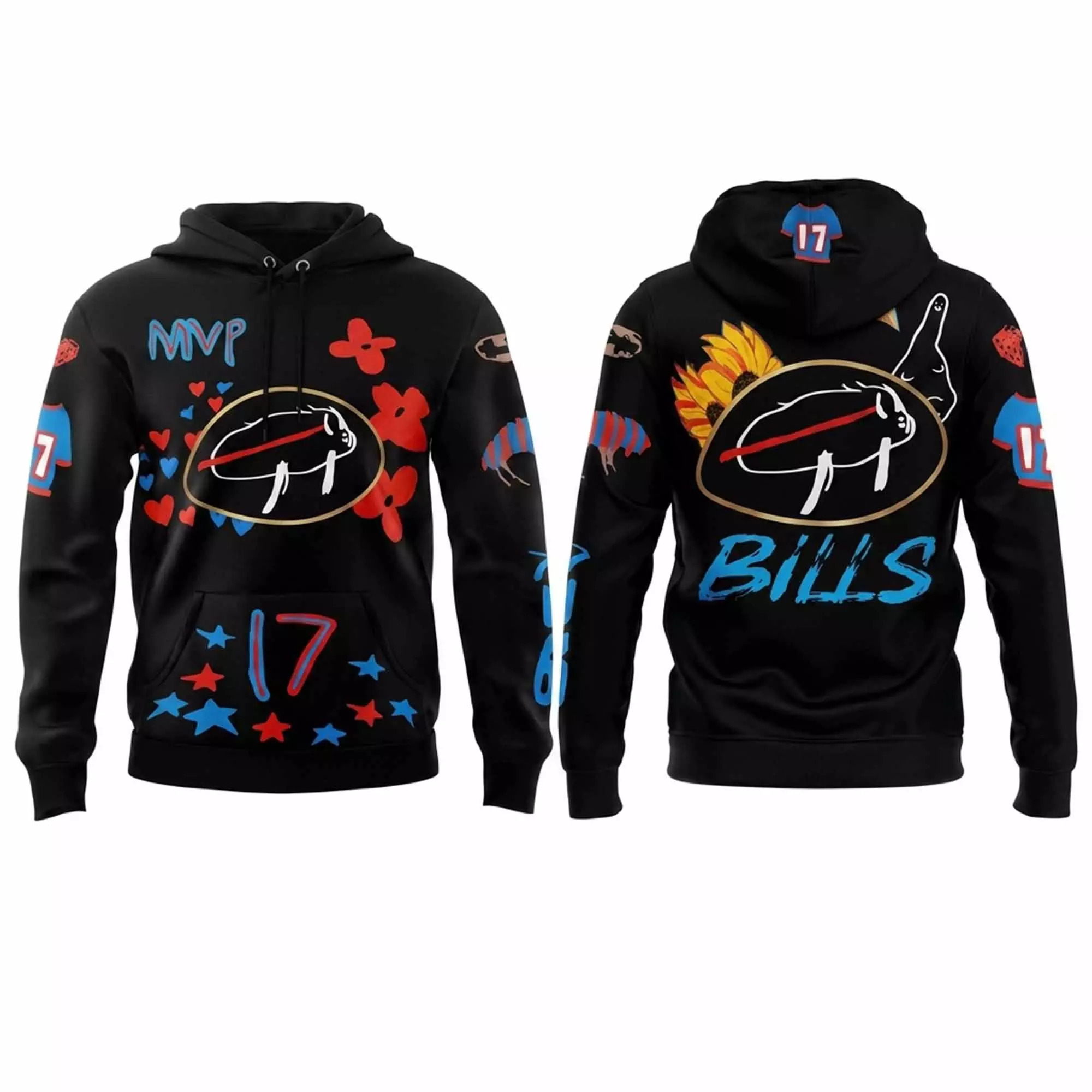 Buffalo Bills 2026 Billustration Hoodie Buffalo Bills 2026 Billustration Hoodie
