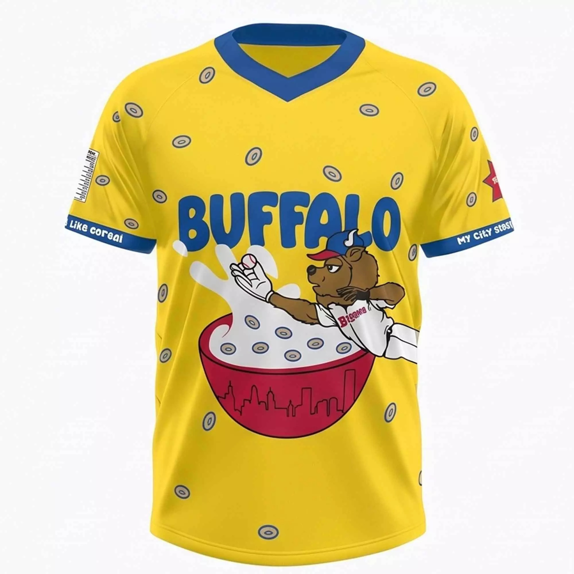 Buffalo Bisons My City Smells Like Cheerios Jersey – Custom Pullover Buffalo Bisons My City Smells Like Cheerios Jersey – Custom Pullover