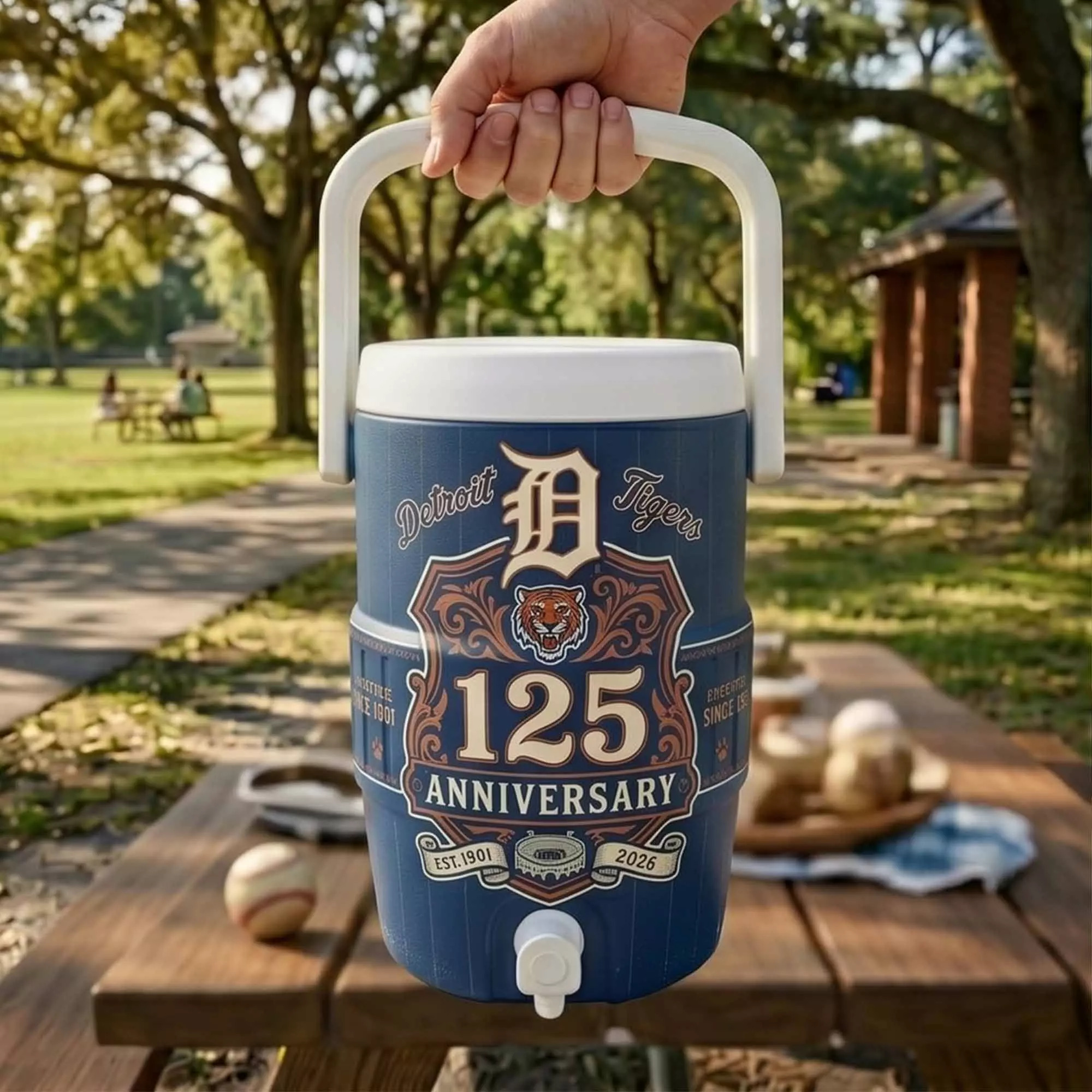 Detroit Tigers 125th Anniversary Water Cooler Cup Detroit Tigers 125th Anniversary Water Cooler Cup