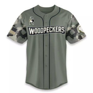 Fayetteville Woodpeckers Military Appreciation Night 2026 Jersey- Custom Camo Jersey 1 Fayetteville Woodpeckers Military Appreciation Night 2026 Jersey- Custom Camo Jersey