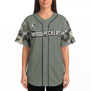Fayetteville Woodpeckers Military Appreciation Night 2026 Jersey- Custom Camo Jersey Fayetteville Woodpeckers Military Appreciation Night 2026 Jersey- Custom Camo Jersey