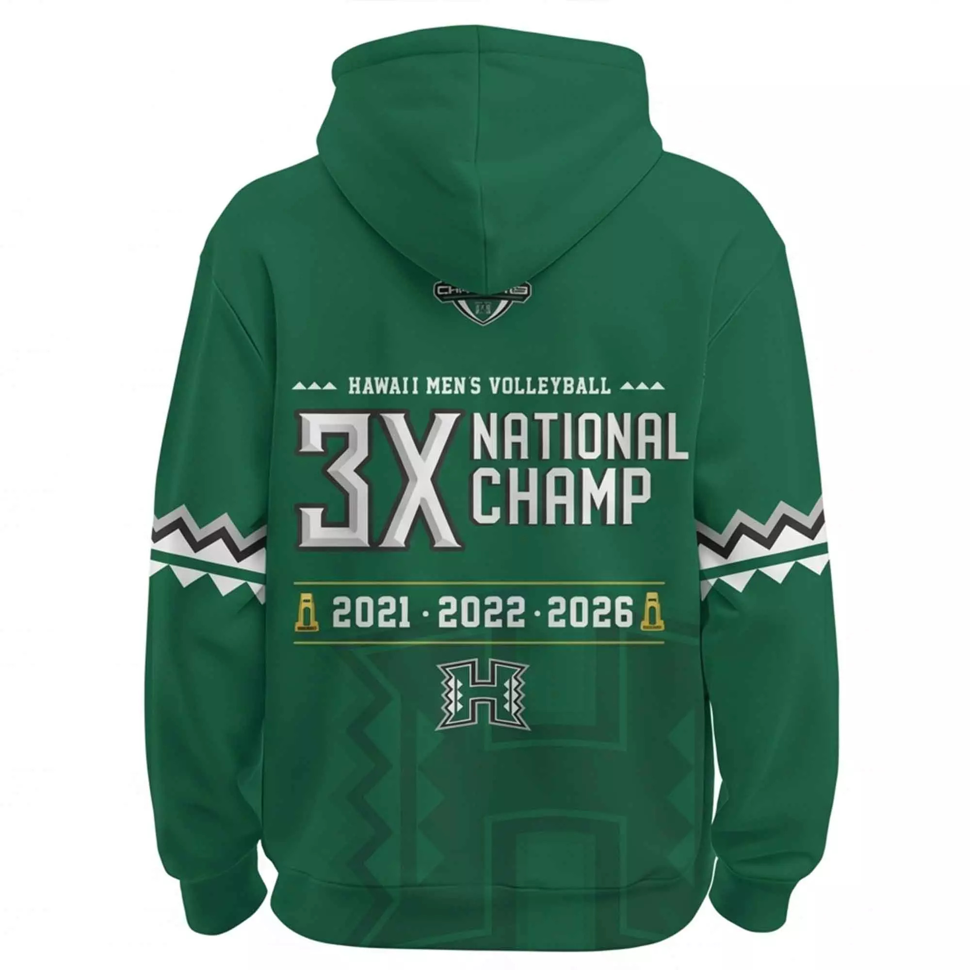 Hawaii Volleyball 3X Champions 2026 Hoodie Hawaii Volleyball 3X Champions 2026 Hoodie