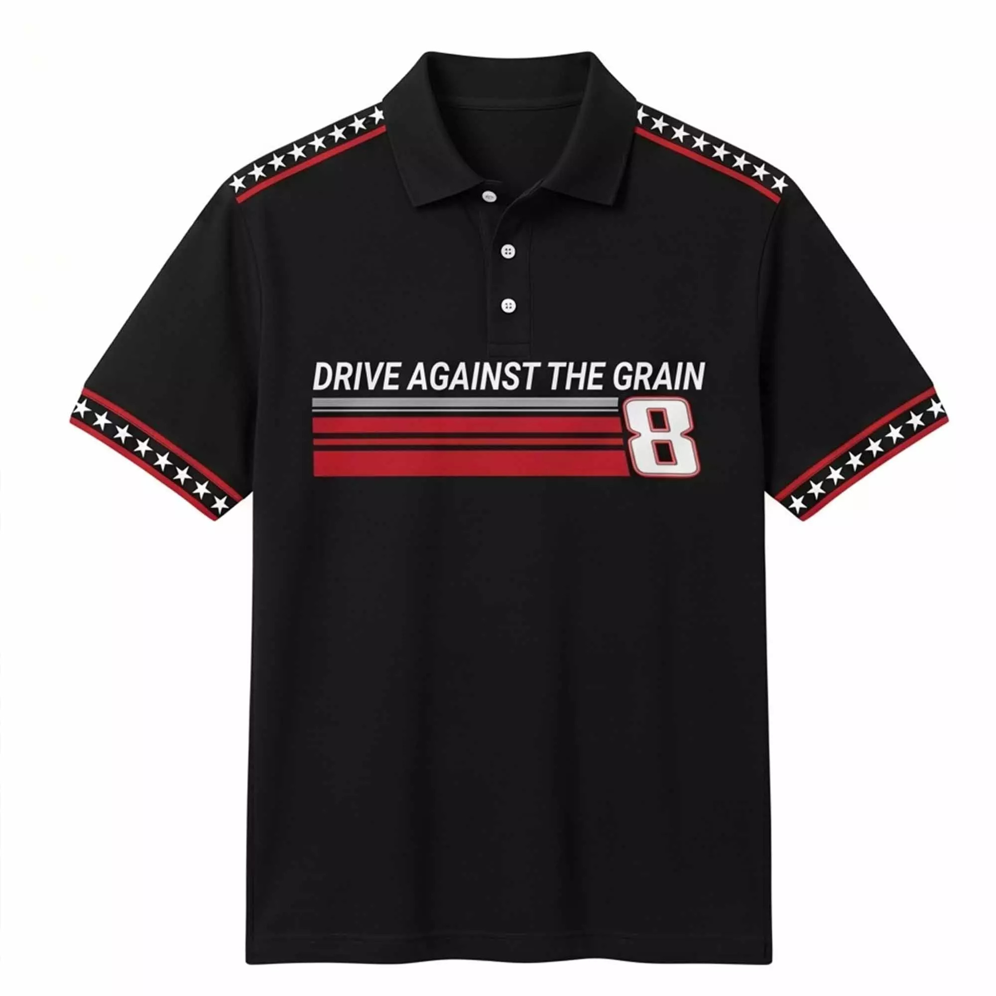 Kyle Busch 8 Drive Against The Grain Polo Shirt Kyle Busch 8 Drive Against The Grain Polo Shirt