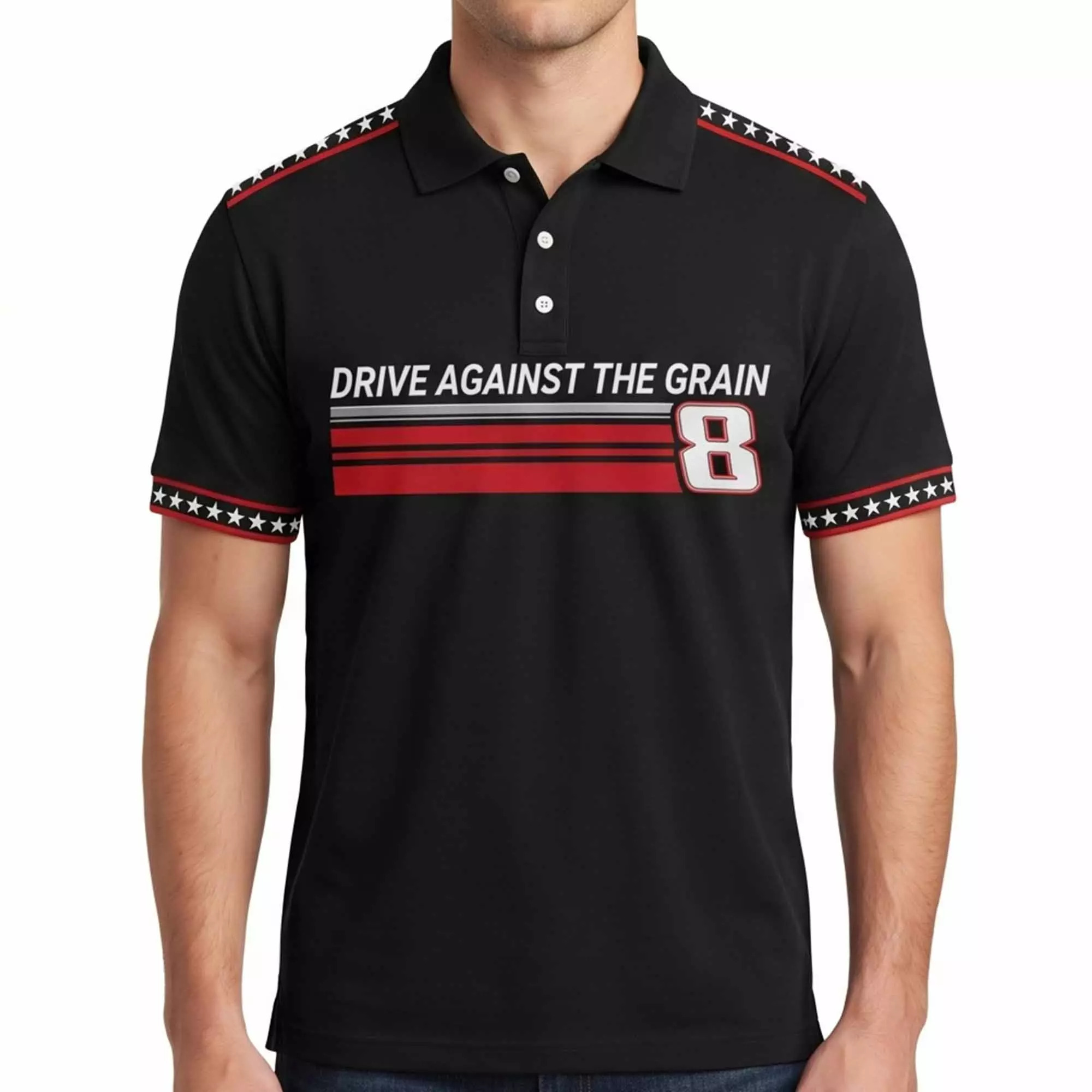 Kyle Busch 8 Drive Against The Grain Polo Shirt Kyle Busch 8 Drive Against The Grain Polo Shirt