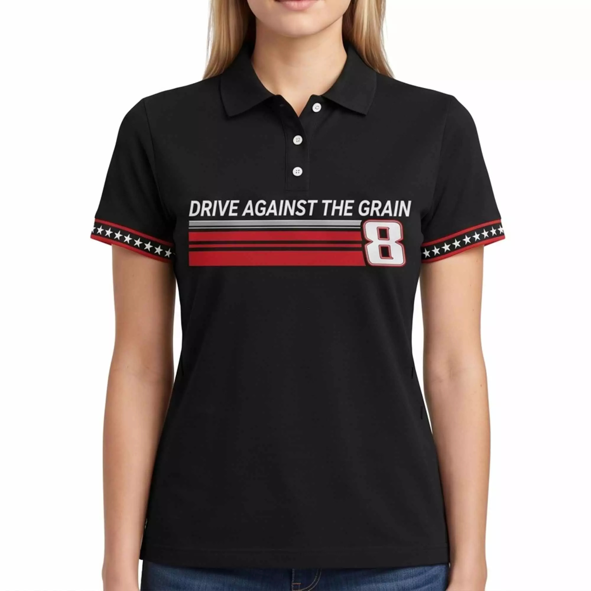 Kyle Busch 8 Drive Against The Grain Polo Shirt Kyle Busch 8 Drive Against The Grain Polo Shirt