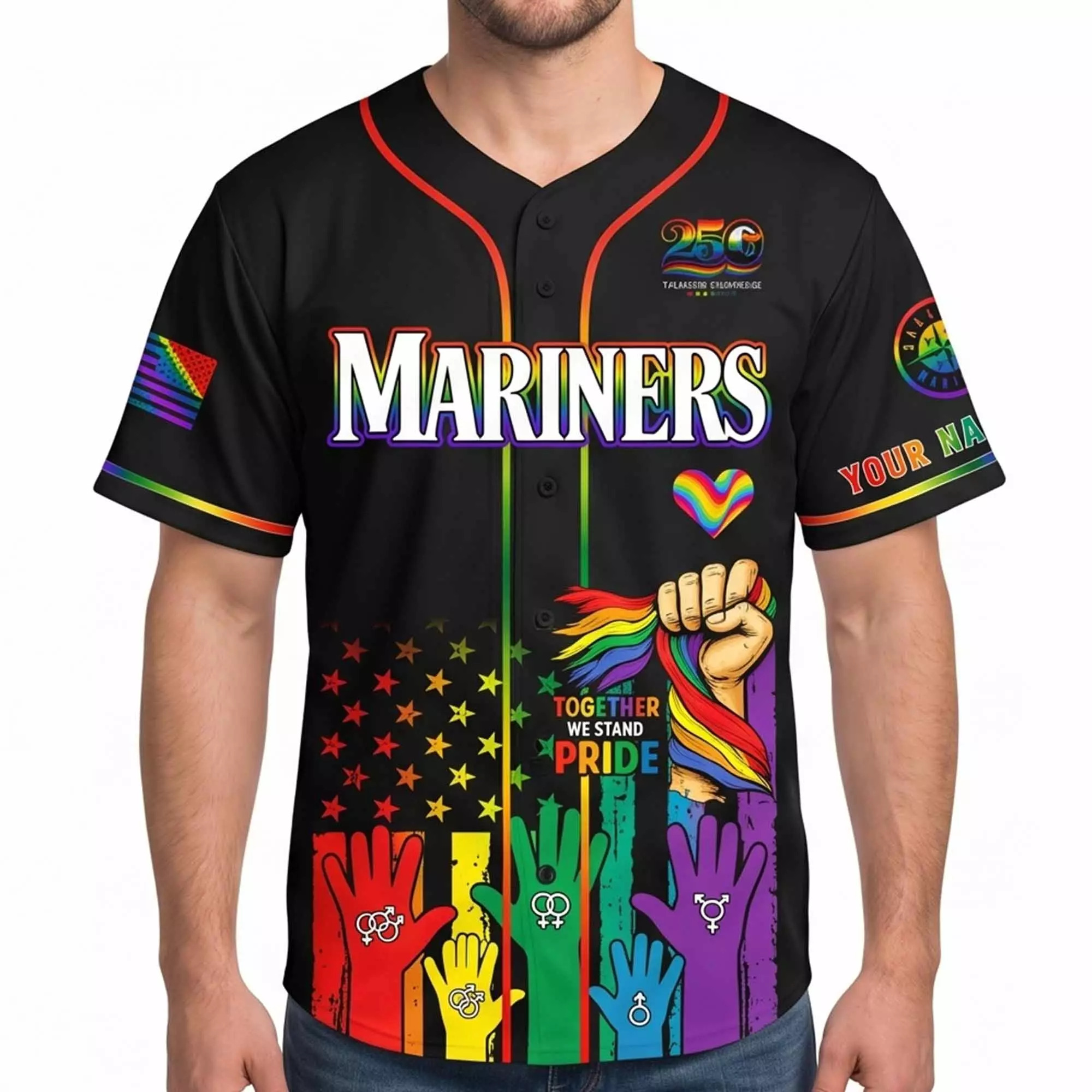 Mariners Pride Month 2026 Baseball Jersey Mariners Pride Month 2026 Baseball Jersey