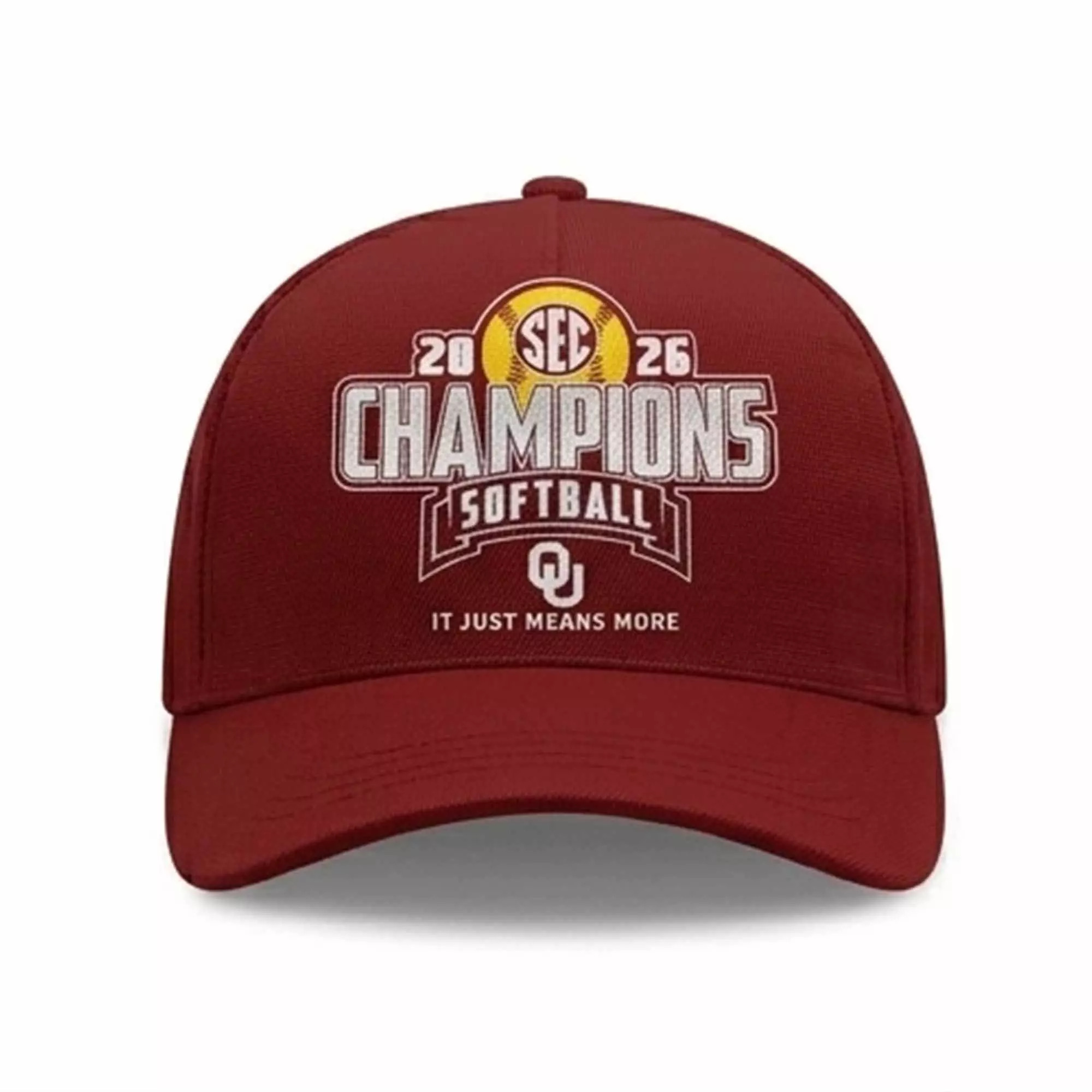 Oklahoma Softball Back-to-Back SEC Regular Season Champs 2026 Hat Oklahoma Softball Back-to-Back SEC Regular Season Champs 2026 Hat