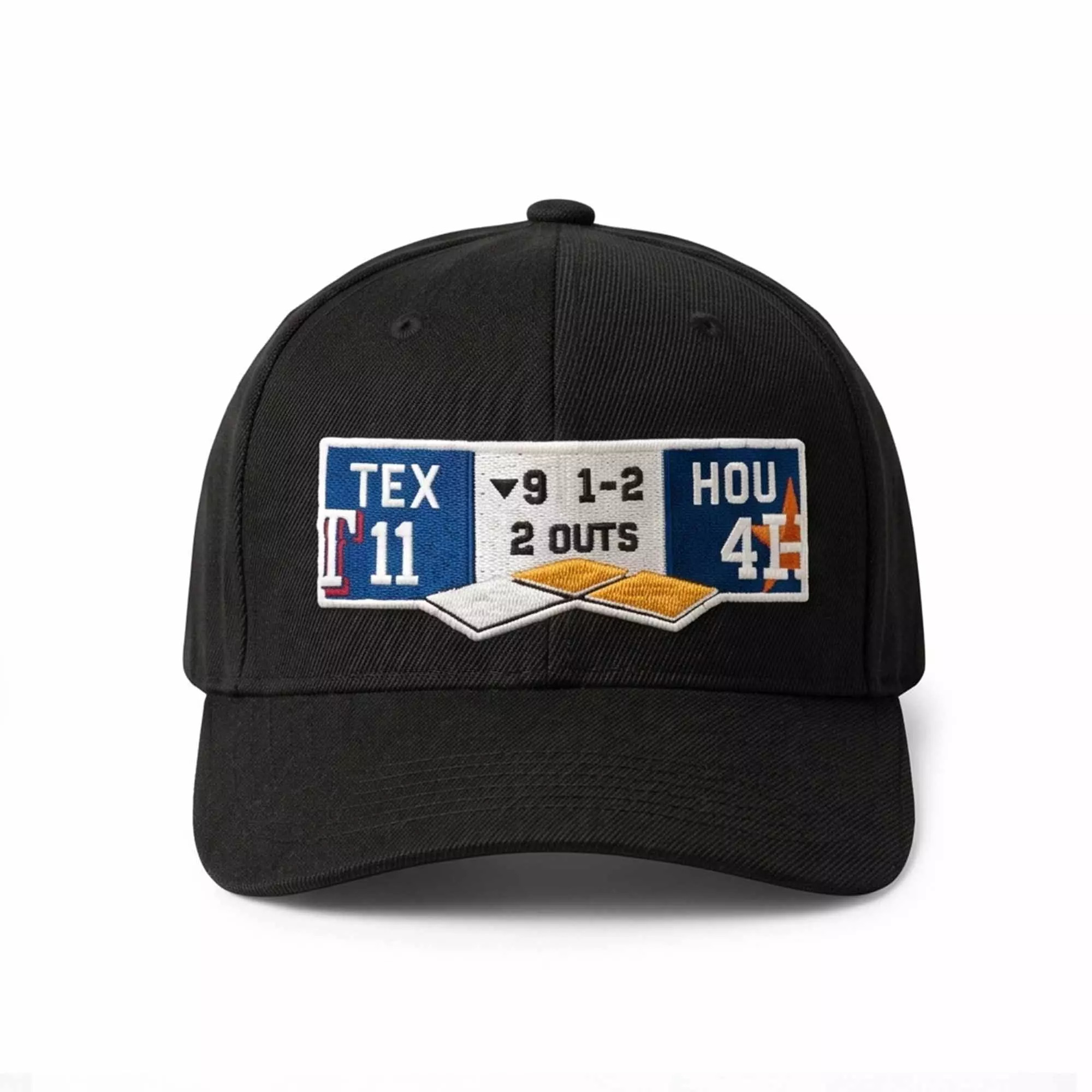 Rangers 11 Astros 4 Scoreboard Hat Rangers 11 Astros 4 Scoreboard Hat
