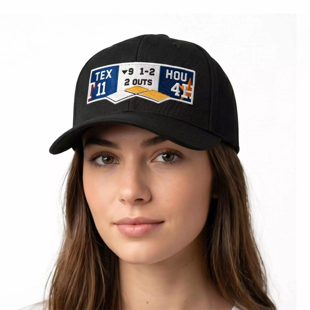 Rangers 11 Astros 4 Scoreboard Hat Rangers 11 Astros 4 Scoreboard Hat