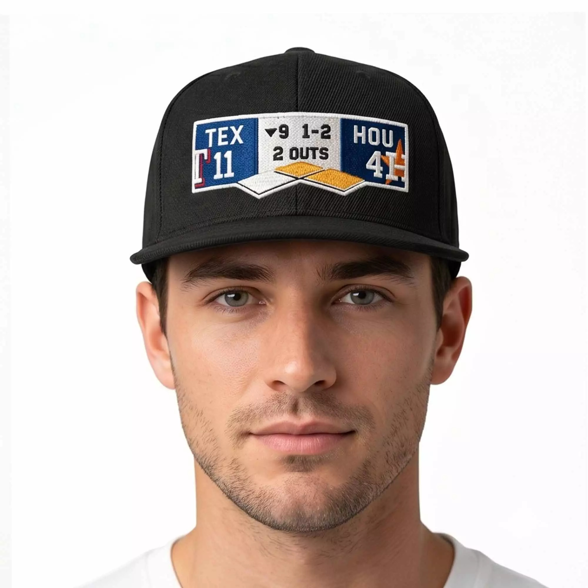 Rangers 11 Astros 4 Scoreboard Hat Rangers 11 Astros 4 Scoreboard Hat