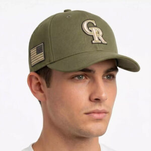 Colorado Rockies Armed Forces Day 2026 Green Hat